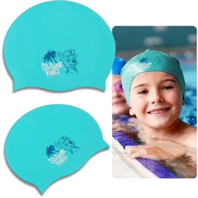 Afbeelding van Paw Patrol Chase Zwemcap, Silicone voor kinderen 3+, Rekbaar, Universele maat zwembad