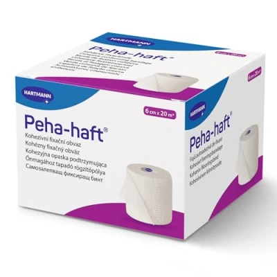 Afbeelding van Hartmann Witte latexvrije fixatiezwachtel Peha haft 4cm x 20 meter