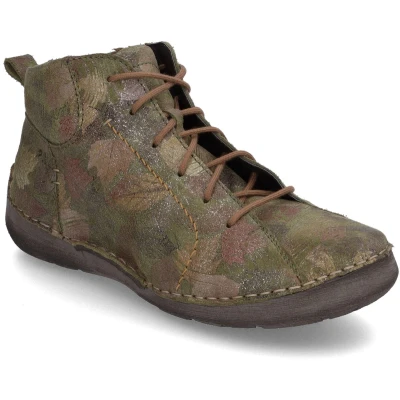 Afbeelding van Josef Seibel Fergey Veterboots, Dames, Maat: 35, Moos Leer