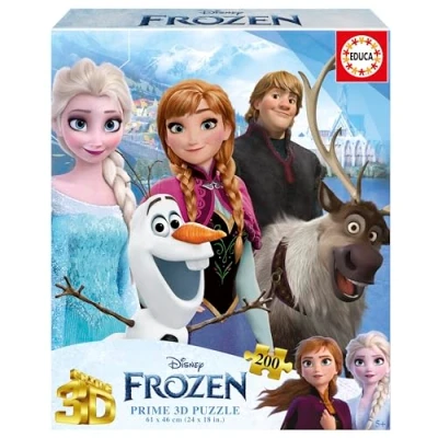 Afbeelding van Educa puzzel van 200 stukjes met lenticulair 3D effect Frozen Lenticulaire voor jongens en meisjes vanaf 7 8 9 jaar (20047)