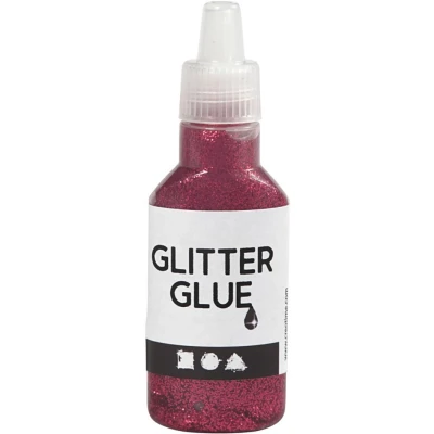 Afbeelding van Creotime Glitterlijm Roze 25 Ml