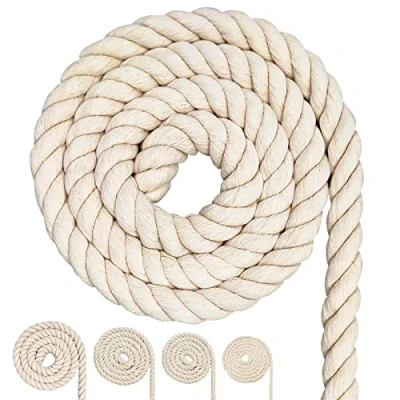 Afbeelding van FORBELL Katoenen koord voor macramé, verschillende maten, knutselen, geschenken, 30 mm (5 m)