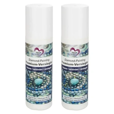 Afbeelding van Ideen mit Herz Diamond Painting Premium afdichtmiddel voor glanzende afbeeldingen, fixeren, verbinden, verzegelen, praktische sponsbuis, beschermlaag diamanten en puzzels (200 ml)