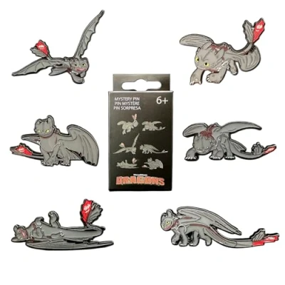 Afbeelding van Loungefly Dreamworks How to Train Your Dragon Tandloos Emaille Pin 1 van 6 om te verzamelen Variabele stijlen blinddoos Mooie broche
