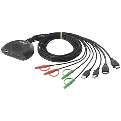 Afbeelding van SpeaKa Professional SP KVM 210 switch 2 poorten HDMI Toetsenbord 4096 x 2160 Pixel