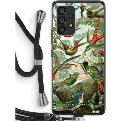 Afbeelding van Case Company® hoesje met Koord geschikt voor Samsung Galaxy A53 5G Haeckel Trochilidae Telefoonhoesje Zwart Bescherming aan alle Kanten en Over de Schermrand