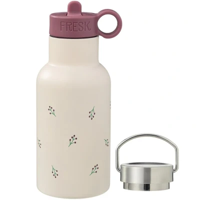 Afbeelding van Fresk rvs thermosfles met extra dop besjes 350 ml