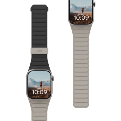 Afbeelding van UAG Pathfinder Omkeerbaar siliconenbandje voor de Apple Watch Series 1 t/m 10 / SE Ultra (2) (44/45/46/49 mm) Black/Titanium