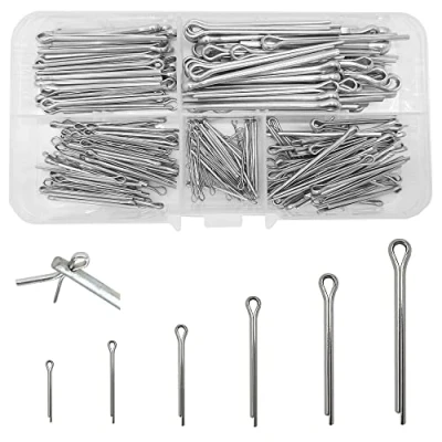 Afbeelding van WeqeYent 220 stuks roestvrijstalen splitpennen M4/M3/M2.5/M2/M1.5/M1 assortiment bijpassende voor auto, mechanica, garage, vrachtwagen