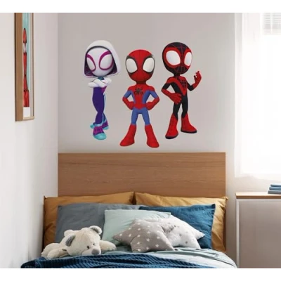 Image de Komar Sticker mural Spidey and His Amazing Friends Trio Dimensions : 50 x 70 cm Marvel Pour chambre d&#039;enfant