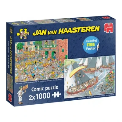 Afbeelding van Jan Van Haasteren Puzzel Hollandse Tradities 2 x 1000 Stukjes