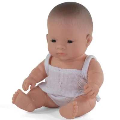 Afbeelding van Miniland babypop aziatisch met ondergoed meisje 21 cm