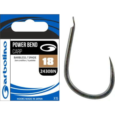 Afbeelding van Garbolino Power Bend Carp Barbless Spade (15 pcs) Maat : 14