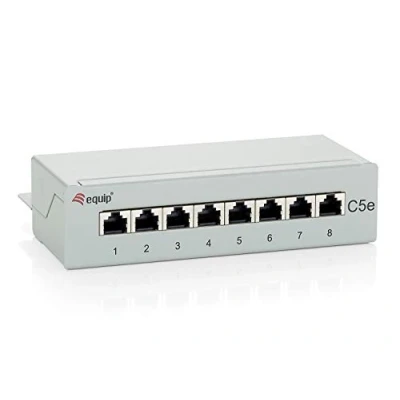 Afbeelding van equip Patchverdeler 8 poort CAT 5e, Server accessoires, Grijs