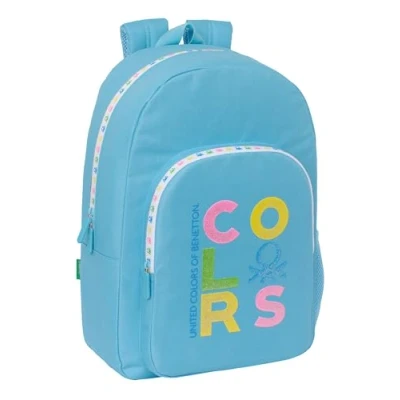 Afbeelding van Schoolrugzak Benetton Spring Celeste 30 x 46 14 cm