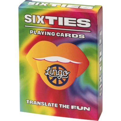 Afbeelding van Lingo Sixties/De zestiger jaren speelkaarten playingcards reis flashcards jong en oud leer de slang woordenschat op een leuke gemakkelijke manier 52 essentiële vertalingen Leren reizen spelen ‎8.99x6.5x1.78cm 91g