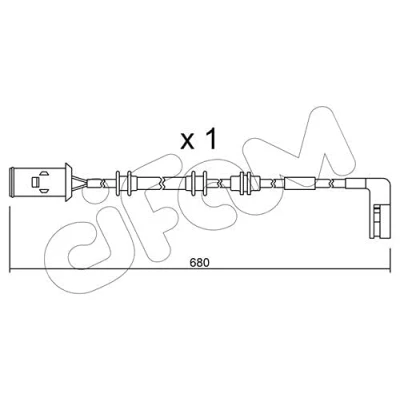 Afbeelding van TRUSTING SU.093 Slijtage Indicator Remblokken