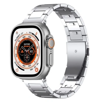 Afbeelding van Apple watch Titanium band Zilver Geschikt voor 38mm / 40mm 41mm