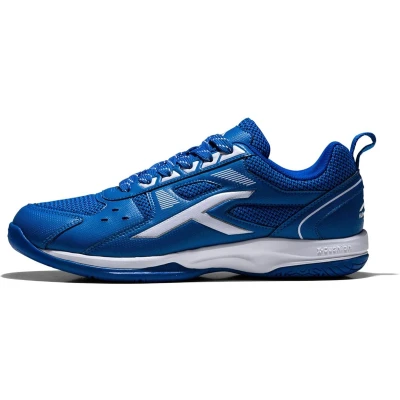 Afbeelding van Hundred Raze Non Marking professionele badmintonschoenen voor heren (blauw/wit, maat: UK 1/US 2/EU 35) Materiaal Bovenwerk: Polyester, Zool: Rubber Geschikt indoortennis/squash/tafeltennis/basketbal en padel