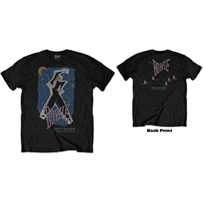 Afbeelding van David Bowie 83&#039; Tour Heren T shirt XL Zwart