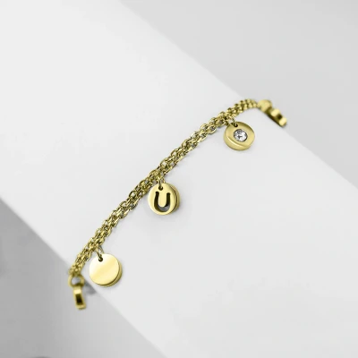 Image de Ponytail&amp;Co Bracelet avec Mini Pendants Or