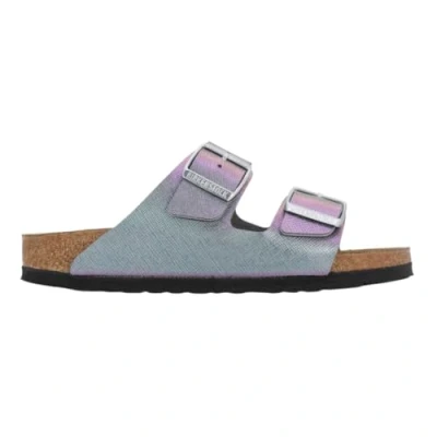 Afbeelding van Birkenstock Arizona Saffiano Iridescent Muiltjes, Dames, Maat: 36, Viola Kunststof