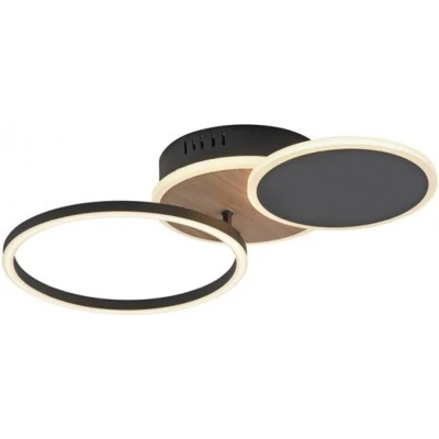 Afbeelding van Just Light 14116 78 SEVENT LED plafondlamp 25.5 W Hout bruin (zijdemat)