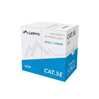 Afbeelding van Stevige UTP netwerkkabel categorie 5e Lanberg LCU5 10CC 0305 G 305 m