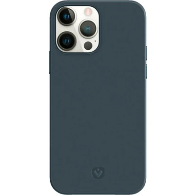 Afbeelding van Valenta Leather Back Cover Snap Luxe Apple iPhone 13 Pro Blue