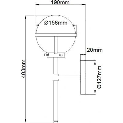 Afbeelding van Hinkley LED Badkamerarmatuur Hollis 1X E14 Max 40W IP44 Heritage Brass
