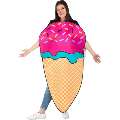 Afbeelding van Funidelia Ijskostuum voor vrouwen en mannen â¶ Eten, Originele Leuke, Snoep Kostuum Volwassenen Accessoire verkleedkleding rekwisieten Halloween, carnaval &amp; feesten One Size Bruin