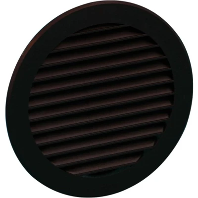 Afbeelding van Nedco schoepenrooster 125mm rond kunststof bruin