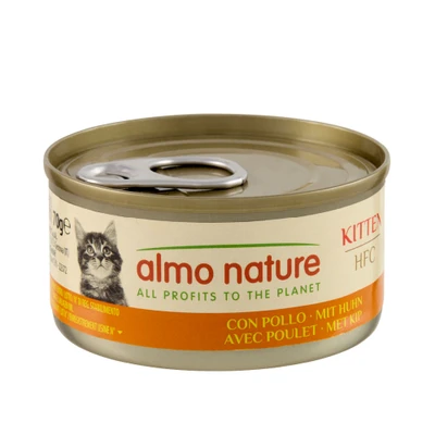 Afbeelding van Almo Nature HFC Natural 6 x 70 g Kitten met Kip