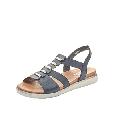 Afbeelding van Rieker Sandalen, Dames, Maat: 36, Blue Kunststof
