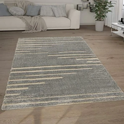 Afbeelding van Paco Home Hoogpolig Vloerkleed Woonkamer Shaggy 3D Look Ethno Boho Vintage Zacht 120x160 cm