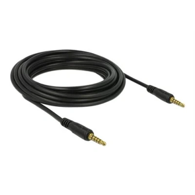 Image de Delock Câble audio mini jack à 5 pôles mâle pour m noir