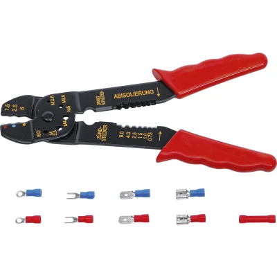 Afbeelding van BGS Krimptang met kabelschoenassortiment 200 mm 61 dlg