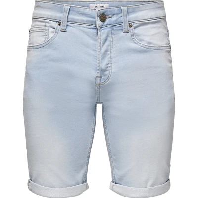 Afbeelding van Only &amp; Sons Onsply LIFE Jeansshort, Heren, Maat: Large, Blue denim