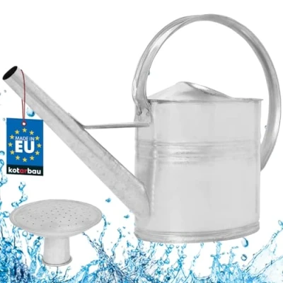 Afbeelding van KOTARBAU® gieter van zink, 10 l, met knop, gieter, tuin, voor binnen, buiten,