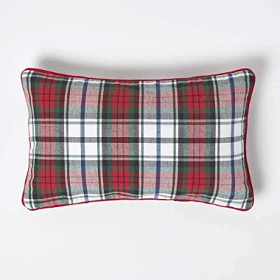 Afbeelding van Homescapes MacDuff rode tartan kussenhoes 30x50cm