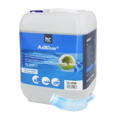 Afbeelding van Höfer Chemie AdBlue 1 x 10 liter met schenktuit ureumoplossing voor dieselauto&#039;s zoals BMW en VW jerrycan vermindert giftige stikstofoxiden