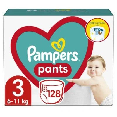 Afbeelding van Pampers Baby Dry Pants Maat 3 Mega Pack 128 luierbroekjes