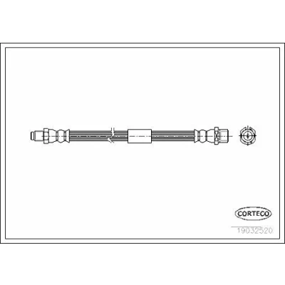 Afbeelding van CORTECO 19032520 Remslang Achteras 183mm
