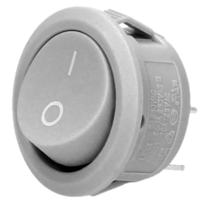 Afbeelding van Miratic Ronde tuimelschakelaar voor elektrisch paneel in boot, auto, camper, grijs