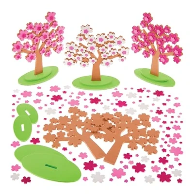 Afbeelding van Baker Ross FX950 Lente Bloemenboom Kit Set van 3 Knutselsets voor Kinderen