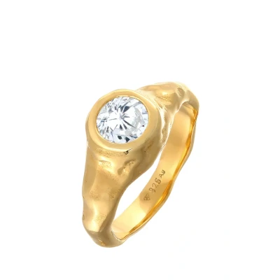 Afbeelding van Elli Classic CHIC Ring goldcoloured, Dames, Maat: 54, Gold/coloured