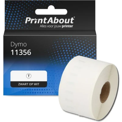 Afbeelding van Huismerk Dymo 11356 (S0722560) Etiket Zwart op wit (41 mm x 89 mm)