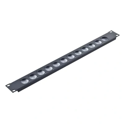 Afbeelding van Adam Hall 19&quot; rackpaneelvoor 12xXLR 1HE staal Rack paneel