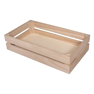 Afbeelding van Rayher 62728000 Houten kist + 2 haken lattenlook, FSC Mix Credit, naturel
