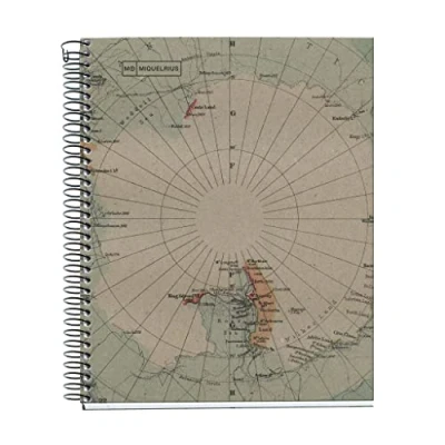 Image de Miquelrius Cahier A5, quadrillé 5 x mm, papier 100% recyclé de 80 g/m², avec feuilles unies, spirale quadrillée, Eco Maps